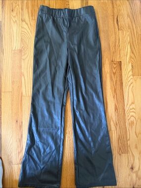 Aritzia Dark Brown Boot Cut Pleather Pants
